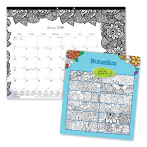 Botanica; Coloring Pages; Adult Coloring Book; Desk Accessories; Desk Pads; Covers; Jotters; Mats; Desktop; Protection