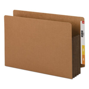 3-1/2" Expansion; Dark Brown; Drop Front; End Tab File Pocket; End Tab Filing Supplies; End Tab Folder; File Folders; File Pocket Folder; File Pockets; Filing Supplies; Filing Systems; Legal Size; Open Shelf Filing Supplies; Recycled Product; Redrope; SMEAD; Tyvek Gussets; Sleeves; Pockets; Accordion; Filing; Gussets