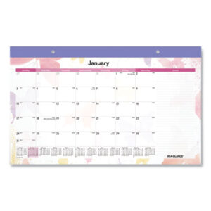 Desk Pad; Calendar; AT-A-GLANCE; Monthly; Watercolors