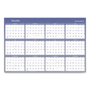 AT A GLANCE; Reversible; Wall Organizer; Write-On/Wipe-Off; Yearly Dated; Scheduling; Appointment Tracking; Time-Management; Dates; Visual Organizer