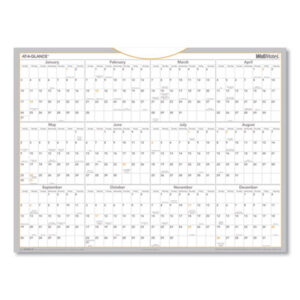 Self adhesive; wall mate; erasable; wall calendar; erasable wall calendar; Yearly Planning; AT-A-GLANCE