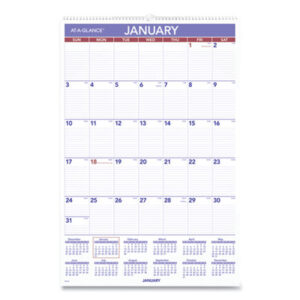 AT-A-GLANCE; at a glance; calendar; monthly; wall; recycled; recycled monthly; recycled wall calendar