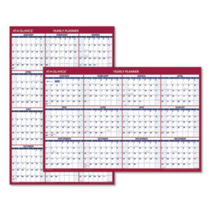 At a Glance; erasable; yearly; calendar; calendars; recycled erasable; recycled; recycled wall planner; wall; wall planner; yearly erasable; vertical; vertical/horizontal