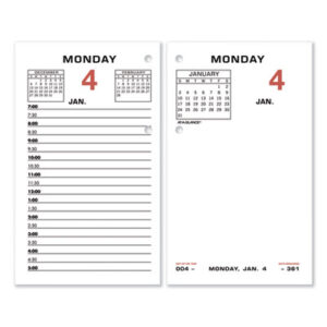 #17; AT A GLANCE; Calendar; Calendar Refill; Calendars; Desk; Desk Calendars/Bases/Refills; Refill; Two-Color Deluxe; Scheduling; Appointment Tracking; Time-Management; Dates