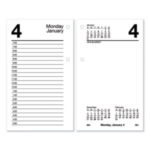 At a Glance; recycled; calendar refill; calendar refills; half hourly appointments; desk calendar refill; recycled refill; recycled desk calendar; AT-A-GLANCE