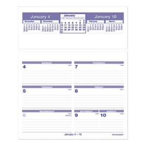 at a glance; flip a week; desk calendar refill; refill; recycled refill; recycled desk calendar refill; recycled