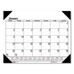 12-Month; 18-1/2 x 13; Calendar; Calendars; Desk Pad; Desk Pad Calendar; Desk Pad Calendars & Refills; HOUSE OF DOOLITTLE; Monthly; Nonrefillable; Pad; Pad Calendars & Refills; Recycled Product; Recycled Products; Scheduling; Appointment Tracking; Time-Management; Dating; Dates; Annuals