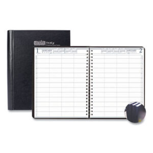 Appointment; Appointment Book; Appointment Books; Black; Calendar; Date Book; Group Practice; HOUSE OF DOOLITTLE; Daily; One Day Per Page; Recycled Product; Recycled Products; Memos; Sheets; Schedules; Reminders; Agendas