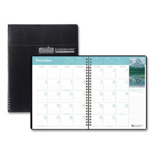 8-1/2 x 11; Appointment; Appointment Book; Appointment Books; Appointment Books/Refills; Black; Calendar; Date Book; HOUSE OF DOOLITTLE; Monthly; Planner; Recycled; Recycled Product; Recycled Products; Memos; Sheets; Schedules; Reminders; Agendas