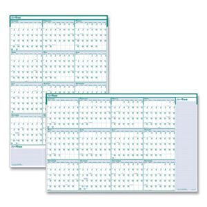 24 x 37; Calendar; Calendars; Calendars/Planners; Erasable; Express Track; HOUSE OF DOOLITTLE; Planner; Recycled Product; Recycled Products; Reversible; Wall Calendar; Write-On/Wipe-Off; Scheduling; Appointment Tracking; Time-Management; Dating; Dates; Annuals