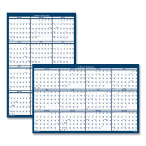 33 x 66; Calendar; Calendars; Calendars/Planners; Erasable; HOUSE OF DOOLITTLE; Laminated Poster Style; Planner; Recycled Product; Recycled Products; Reversible; Reversible/Erasable; Wall Calendar; Scheduling; Appointment Tracking; Time-Management; Dating; Dates; Annuals