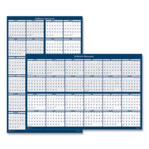 Erasable; Calendars; Wall Calendars; Reversible; 2 Year; Two Year; Laminated