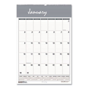 12 x 17; Calendar; Calendars; Calendars/Planners; HOUSE OF DOOLITTLE; Monthly; One Month per Page; Planner; Recycled Product; Recycled Products; Wall Calendar; Wirebound; Scheduling; Appointment Tracking; Time-Management; Dating; Dates; Annuals