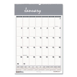 8-1/2 x 11; Calendar; Calendars; Calendars/Planners; HOUSE OF DOOLITTLE; Monthly; One Month per Page; Planner; Recycled Product; Recycled Products; Wall Calendar; Wirebound; Scheduling; Appointment Tracking; Time-Management; Dating; Dates; Annuals