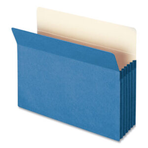 5-1/4; Accordion File Pocket; Blue; Drop Front; Expanding File Pocket; Expanding Pocket; File Pocket; File Pockets; Letter Size; Pocket; Pockets; Recycled Product; Recycled Products; SMEAD; Straight Cut Tab; Sleeves; Accordion; Filing; Gussets