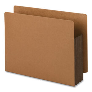 3-1/2" Expansion; Dark Brown; Drop Front; End Tab File Pocket; End Tab Filing Supplies; End Tab Folder; File Folders; File Pocket Folder; File Pockets; Filing Supplies; Filing Systems; Letter Size; Open Shelf Filing Supplies; Recycled Product; Redrope; SMEAD; Tyvek Gussets; Sleeves; Pockets; Accordion; Filing; Gussets