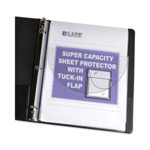 C-Line; Files; File Jackets; Envelopes; Sheaths; Pouches; Casings; Holders; Storage; Files; high capacity; gusseted pocket; 3-hole punched sheet protector; vinyl sheet protector; sheet protector