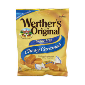 Werther&apos;s Original Sugar Free Chewy Caramel; Carmel; Sugar Free Candy; Breakrooms; Kitchens; Nutrition; Nourishment; Vittles; Snacks