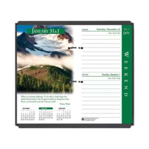 Calendar; Calendar Refill; Calendars; Desk Calendars; Desk Calendars/Bases/Refills; Earthscapes Calendar Refill; HOUSE OF DOOLITTLE; Inspirational; Recycled Product; Recycled Products; Refill; Scheduling; Appointment Tracking; Time-Management; Dating; Dates; Pages