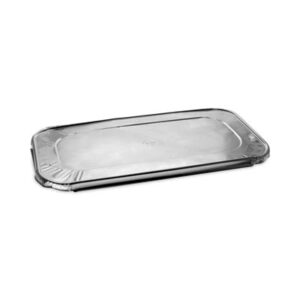 1/3-Size Aluminum Steam-Pan Lids; Steam Table Pan Lid; Cafeteria; Dinnerware; Kitchen Supplies; Aluminum; Tableware; Trays; Breakrooms; Kitchens; Restaurants; Storage; Cooking; Baking; PREP Trays; Pans; Steam Table Pan; Packages; To-Go