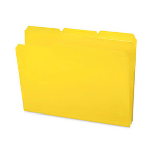 1/3 Cut Tabs; File Folder; File Folders; Letter Size; Plastic Folder; Poly; Poly File Folders; SMEAD; Top Tab; Waterproof; Yellow; Sleeves; Sheaths; Shells; Ordering; Storage; Files