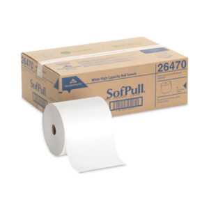 Bathroom Supplies; White; Janitorial Supplies; GEORGIA PACIFIC; Nonperforated; Paper Towels; Roll Towels; Towels; Paper Towels; Towels & Dispenser; Washroom Supplies; Hard Roll Towel; Hardwound Paper Towel Roll; Cloths; Towelettes; Drying Materials; Jan/San; Janitorial; Maintenance; Cleaning