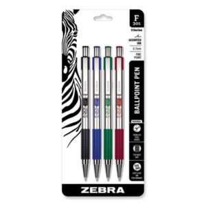 Ballpoint; Ballpoint Pen; Blue Ink; Green Ink; Black Ink; Red Ink; F-301; Pen; Pens;Stainless Steel/Steel Barrel; ZEBRA;Writing Equipment