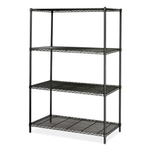 Safco; Industrial Wire Shelving Starter Kit; Racks; Ledges; Trestles; Furniture; Books