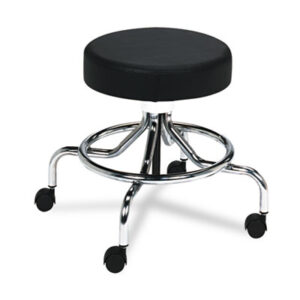 Adjustable Height; Backless; Chair; Chrome/Black; Lab Stools; Low Stool; Manual Lift; Medical Office; SAFCO; Stool; Stools; Seats; Seating; Furniture; Workstations; Office