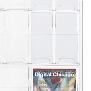 18-Pocket; Brochure Rack; Combination; Display Rack; Leaflet Display Rack; Literature Display Racks; Magazine Display Rack; Pamphlet; Pamphlet Display Rack; Plastic; Pockets; Rack; SAFCO; Wall Rack; Hospitality; Reception; Waiting-Rooms; Lounges; Parlors; Furnishings; Magazines