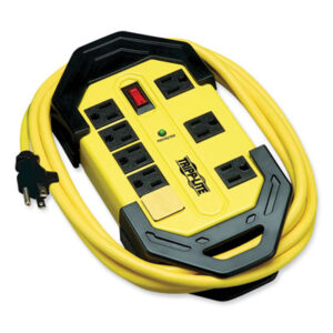 8 Outlets; Safety Surge Suppressor; Surge Protector; Surge Suppressor; TLM812SA; Tripp Lite; Suppressors; Power; Voltage; Spikes; Current; AC; Electricity; Overloads; Circuits; Electronics; Technology Safety surge suppressor; OSHA yellow; Industrial; Automotive; Factory