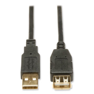 Tripp Lite; USB 2.0 A/A Gold Extension Cable; Connectivity; Connections; Computers; Peripherals; Lines; Cords U024-010; USB Cable; USB A/A; Extension Cable; BLK; IVR; Belkin USB Cable; Innovera USB cable; KMW; 10 ft USB Cable