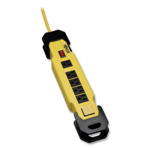 6 Outlets; Electrical; GFCI Plug; Power Strip; Tripp Lite; AC; Socket; Bars; Expansion; Extension Outlets; Leads Safety power strip; OSHA yellow; Industrial; Automotive; Factory; TLM609GF