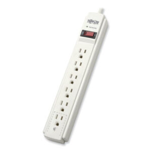 6-ft. Cord; 6-Outlet; Basic; Computer Gray; Electric/Electrical; Noise Filter; Office Machine; Power Surge; Suppressor; Surge Protector; Surge Suppressor; TRIPP LITE; Suppressors; Power; Voltage; Spikes; Current; AC; Electricity; Overloads; Circuits; Electronics; Technology BLK; Belkin surge; KMW; Kensington surge; IVR; Innovera surge; FEL; Fellowes Surge; APC Surge; APW; TLP606; Protect It