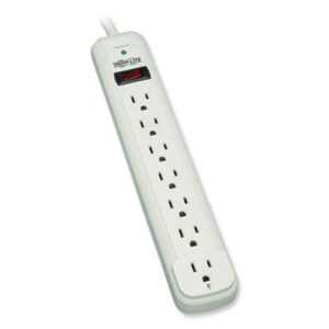 12-ft. Cord; 7-Outlet; Office Machine; Power Surge; Suppressor; Surge Protector; Surge Suppressor; Electric/Electrical; Noise Filter; TRIPP LITE; White; Dual Strip; Protect It; Suppressors; Power; Voltage; Spikes; Current; AC; Electricity; Overloads; Circuits; Electronics; Technology BLK; Belkin surge; KMW; Kensington surge; IVR; Innovera surge; FEL; Fellowes Surge; APC Surge; APW