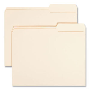 2/5 Cut Tabs; File Folders; Guide Height; Guide Height Systems Folders; Letter Size; Manila; Recycled Product; Right Tab Position; Single-Ply Top; SMEAD; Manilla; Sleeves; Sheaths; Shells; Ordering; Storage; Files