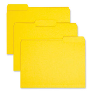 1/3 Cut Tabs; 3/4" Expansion; File Folders; Interior; Interior File Folder; Letter; Recycled; Recycled Product; SMEAD; Yellow; Sleeves; Sheaths; Shells; Ordering; Storage; Files