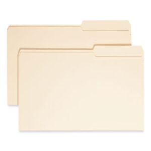 2/5 Cut Tabs; File Folders; Guide Height; Guide Height Systems Folders; Legal Size; Manila; Recycled Product; Right Tab Position; Single-Ply Top; SMEAD; Manilla; Sleeves; Sheaths; Shells; Ordering; Storage; Files