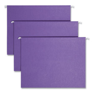 1/5 Cut Tabs; File Folders; Hanging; Hanging File Folders; Hanging File Folders & Supplies; Lavender Tab; Letter; Recycled Product; Recycled Products; SMEAD; Sleeves; Sheaths; Shells; Organization; Storage