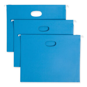 Expandable; File Pockets; Hanging Files; Hanging Files w/Closed Sides; Hanging Folders; Letter Size; Recycled; Recycled Products; Sky Blue; SMEAD; Sleeves; Sheaths; Shells; Organization; Storage