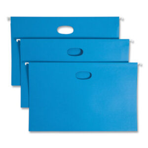 Expandable; File Pockets; Hanging Files; Hanging Files w/Closed Sides; Hanging Folders; Legal Size; Recycled; Recycled Products; Sky Blue; SMEAD; Sleeves; Sheaths; Shells; Organization; Storage