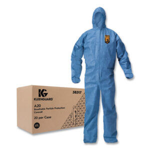 PPE; Personal Protection; KLEENGUARD; A20; Particle Protection; Breathable; MICROFORCE; SMS; Reflex; Stretch; Coveralls; Attire; Clothes; Clothing; Coverings; Gear; Wear