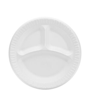 White Plate; 9" Plate; Foam Plate; 3-Compartment Plate; Laminated Plate