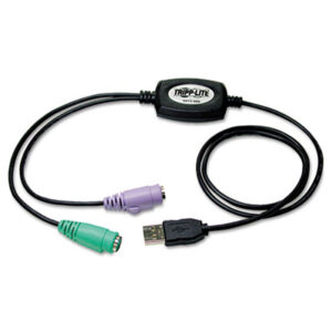 USB Cables & Adapters; Voltage; Current; Connectivity; Lines; Plugs; Power Supply; Electricity; Cords B015-000; KVM accessory; USB to PS/2 Adapter