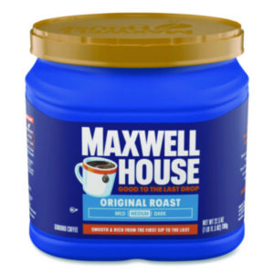 Maxwell House Original Roast Coffee; Medium Roast; Beverages; Breakrooms; Drinks; Hospitality; Lounges; Vending