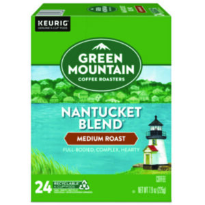 K-Cup; K-Cups; Kcup; Kcups; Keurig Brewing System; Keurig; Beverage; Beverages; Coffee; Single Cup; Nantucket Blend; GREEN MOUNTAIN; Green Mountain Coffee Roasters Nantucket Blend Coffee Drinks; Breakrooms; Vending; Hospitality; Lounges