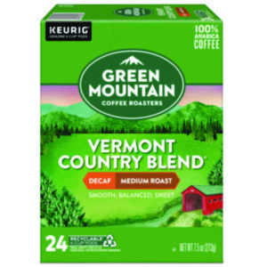 K-Cup; K-Cups; Kcup; Kcups; Green Mountain Coffee Roasters Vermont Country Blend Decaf Coffee Keurig Brewing System; Beverage; Beverages; Single Cup; Drinks; Breakrooms; Vending; Hospitality; Lounges