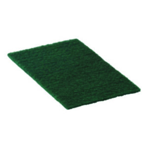 Green; Scouring Pad; Medium Duty; Cleaning; Cleansing; Kitchens; Bathrooms; Pots; Pans; Utensils; Janitorial; Jan San; Hand Pad; 90-96