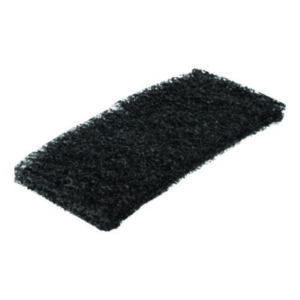 Black; Utility Pad; Heavy Duty; Cleaning; Floors; Baseboards; Corners; Floor care; Jan San; Janitorial; 104