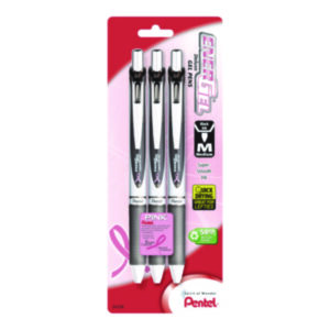 EnerGel RTX; RTX; Gel; Gel Pens; Medium Metal Tip; Pen; Pens; PENTEL; Breast Cancer; Retractable; Rollerball; Roller Ball; Roller Ball Pens; Black Ink; Energel; Ener Gel; BL77; Writing; Instruments; Utensils; Inkers; Schools; Education; Students